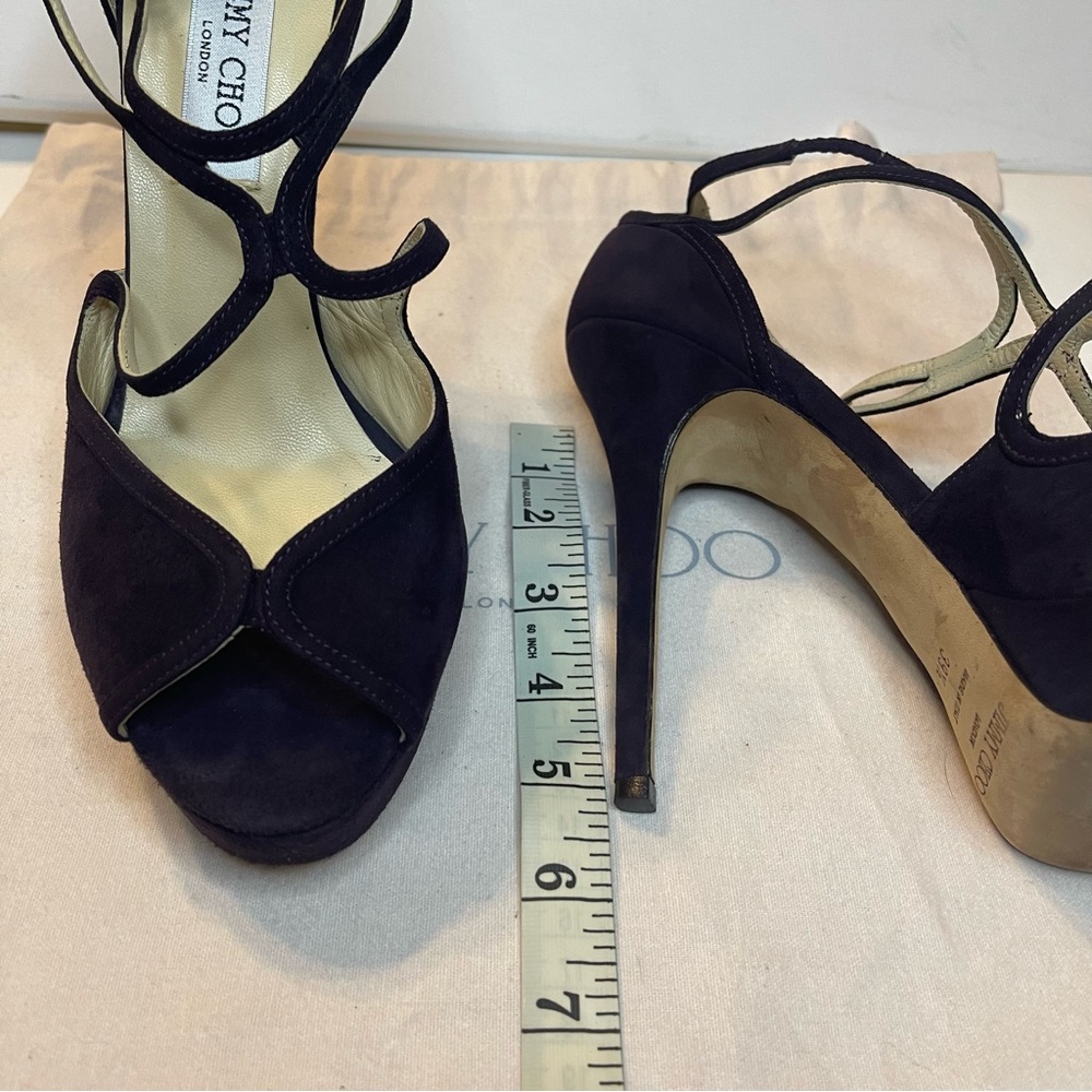 Jimmy Choo Purple Suede Fairview Heel‎ - Picture 4 of 16